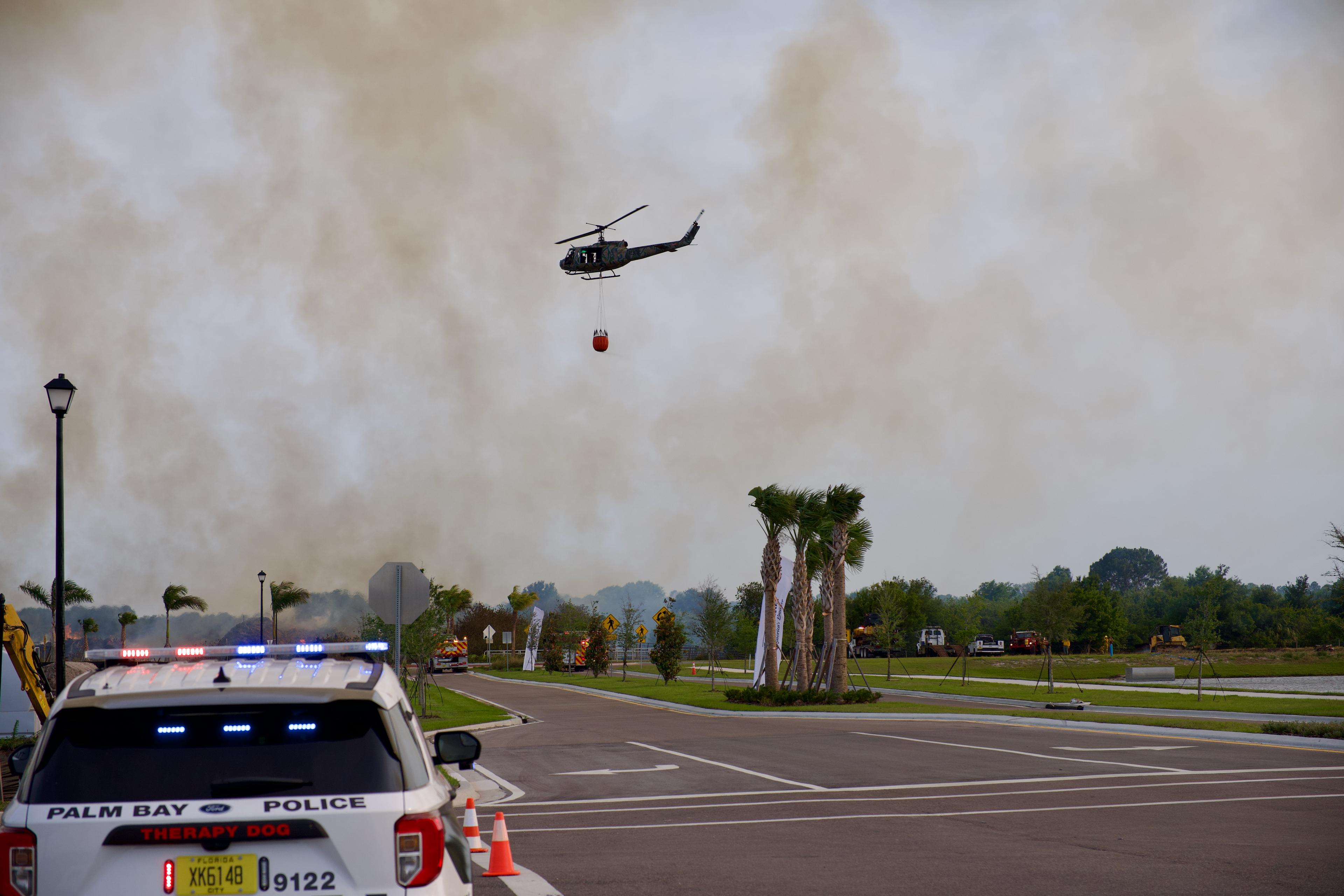 A brush fire in Palm Bay on May 16th, 2025